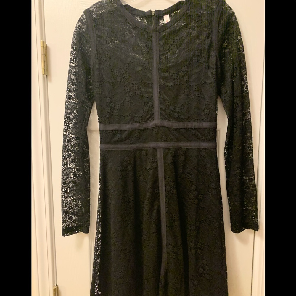 Exhilaration black lace tunic dress szS never worn